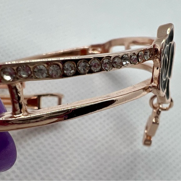 NEW! Fashion Rose Gold Tone Camila #5 Bracelet with Tiny Rhinestones - Stunning! - Picture 9 of 11